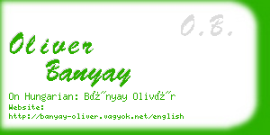 oliver banyay business card